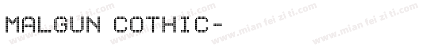 malgun Cothic字体转换